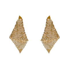 Silver Needle Triangle Sequins Irregular Earrings